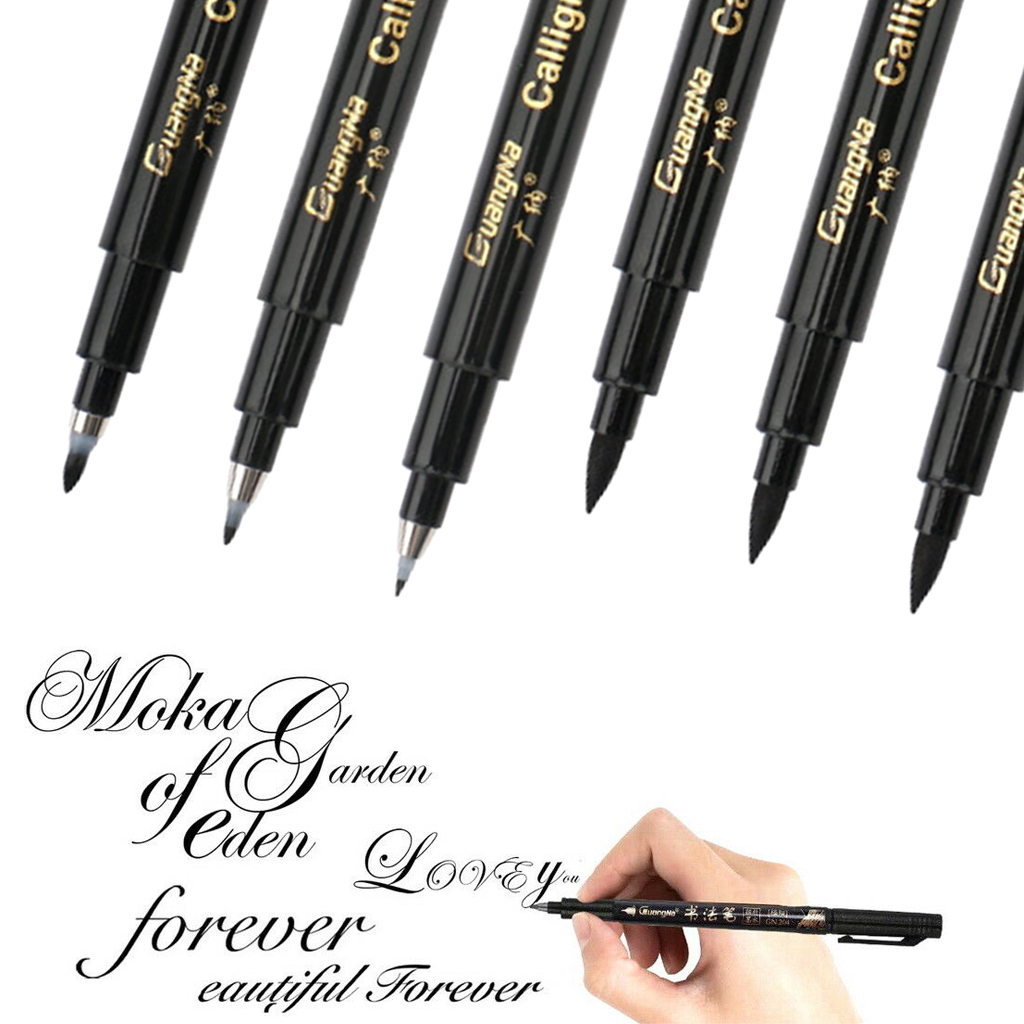 Calligraphy Pen Refillable Hand Lettering Pens Soft & Hard Tip Art Drawing Pen