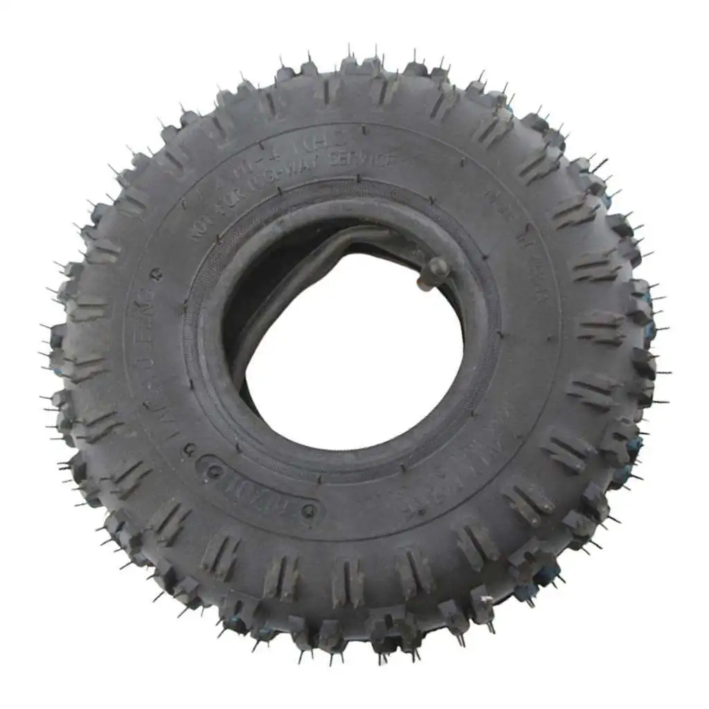 Heavy Duty Rubber 4.10-4 410-4 4.10/3.50-4 Tire and Inner Tube Set for Garden  Snow Blower Go Cart Repair Accessories