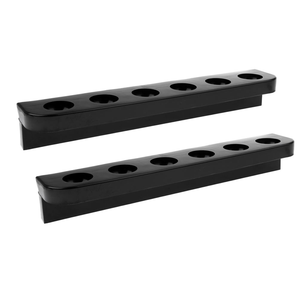 Standard 6 Black Wall Shelf for Billiard Cues for Snooker, Billiard,
