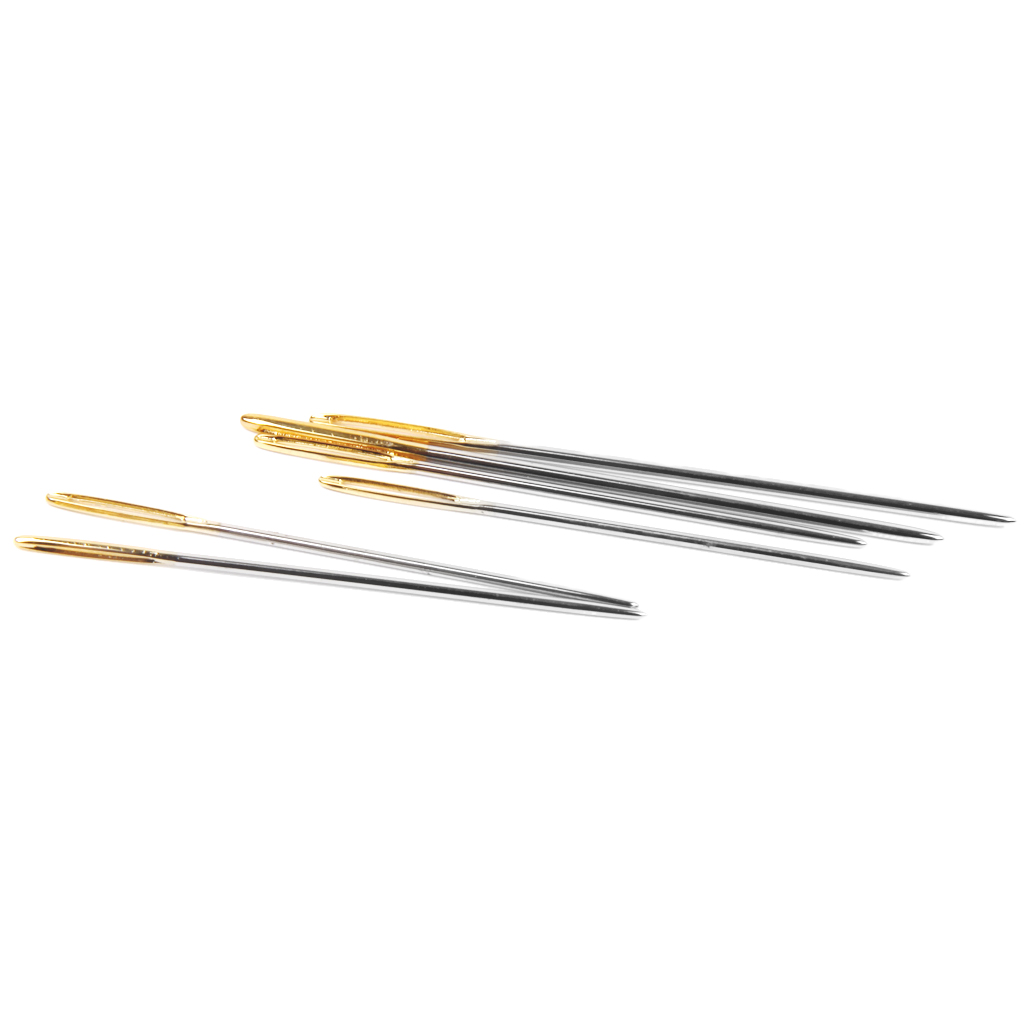 6pcs Gold Eye Large Eye Needles Embroidery Tapestry Hand Sewing Needle