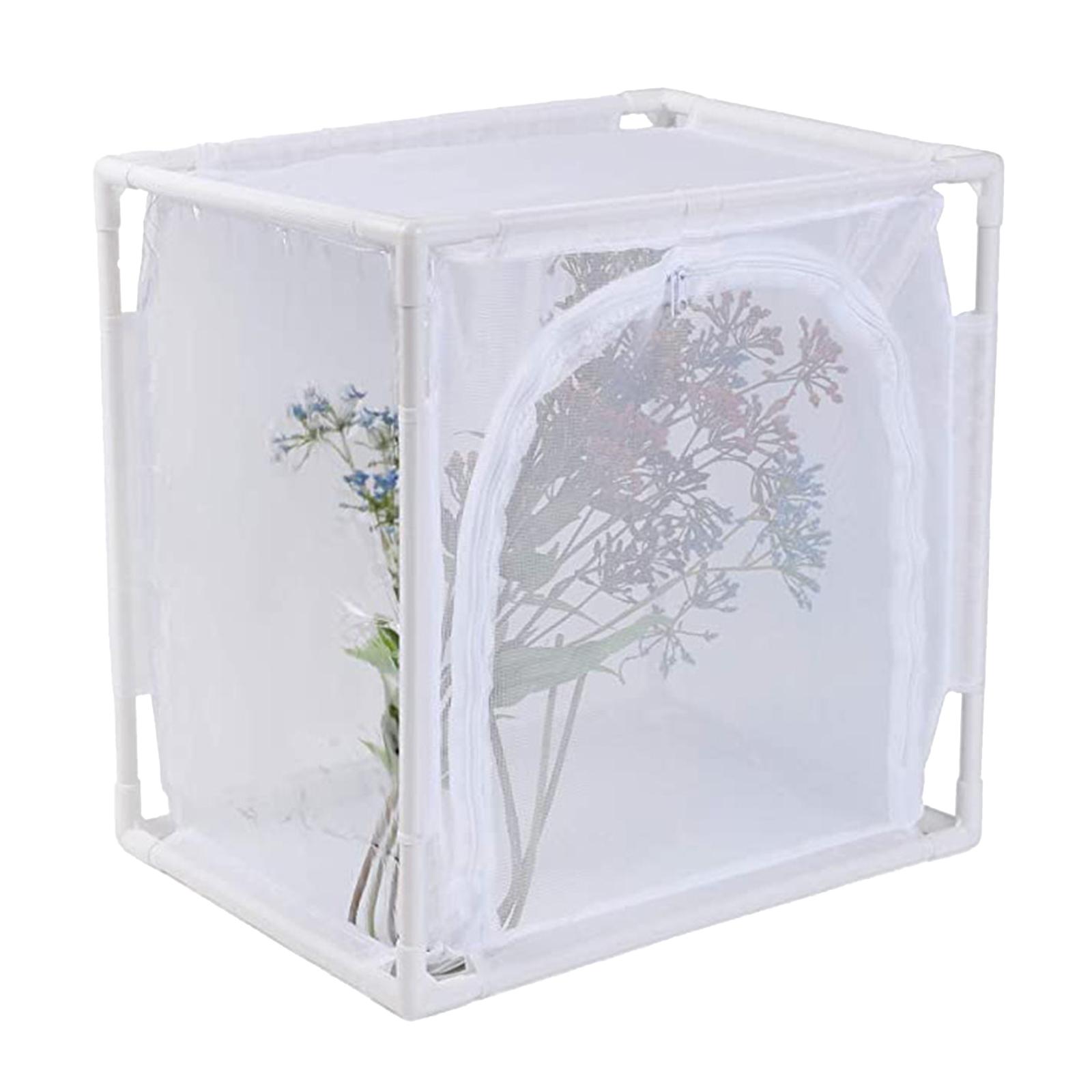 Collapsible Butterfly Habitat Insect Mesh Cage Butterfly Terrarium Zipper for Garden Outdoor Raising Insects Observation 30x40cm