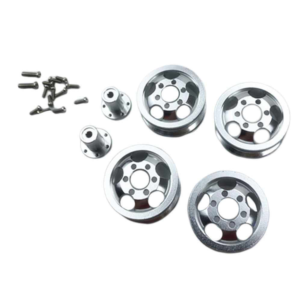 RC Car Metal Wheel Hub For 1/16 Scale  Truck Model Car Parts Silver