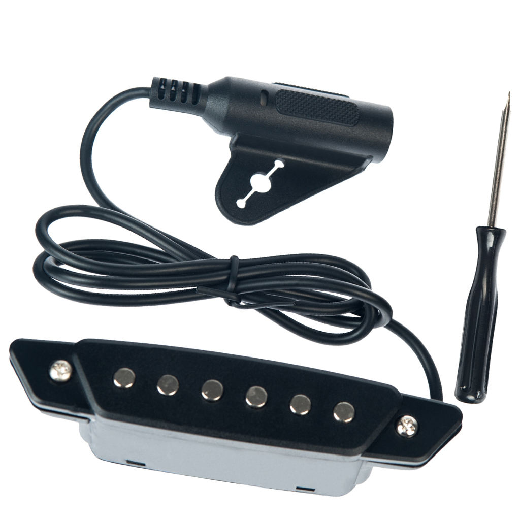 SH-85 Soundhole Pickup for 6 Or 12 String Acoustic Guitar, Black Color