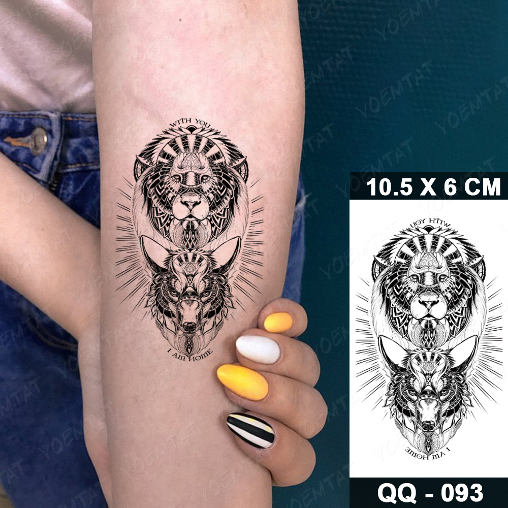 Best of Waterproof Temporary Tattoo Sticker Tiger Wolf Fox Animal Children Glitter Fake Tatto Transfer Sexy Art Anime Tatoo Women Men Reviews & Tips - Image 6