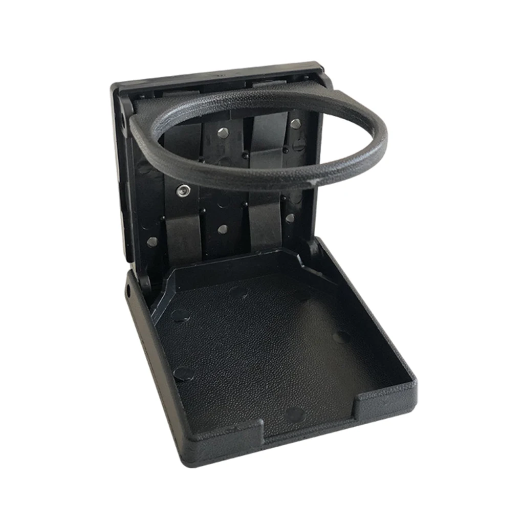 Universal Fold Up Drink Holder with Screws Cup Holders for Marine Automotive Yacht Car Boat Truck Van Home Black