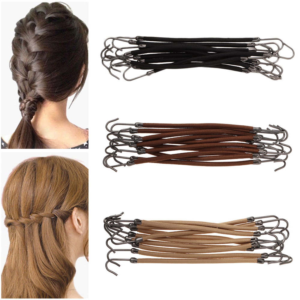 Best of 10 PCS Ponytail Holder Women's Elastic Hair Bands Hook With Gum Thick Curly Hair Fashion Black Apricot Brown Styling Tools Reviews & Tips