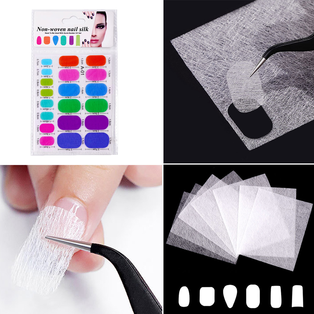 2 Sheet Nail Art Fiberglass Non-woven Silk Extension Tips Manicure DIY Tools