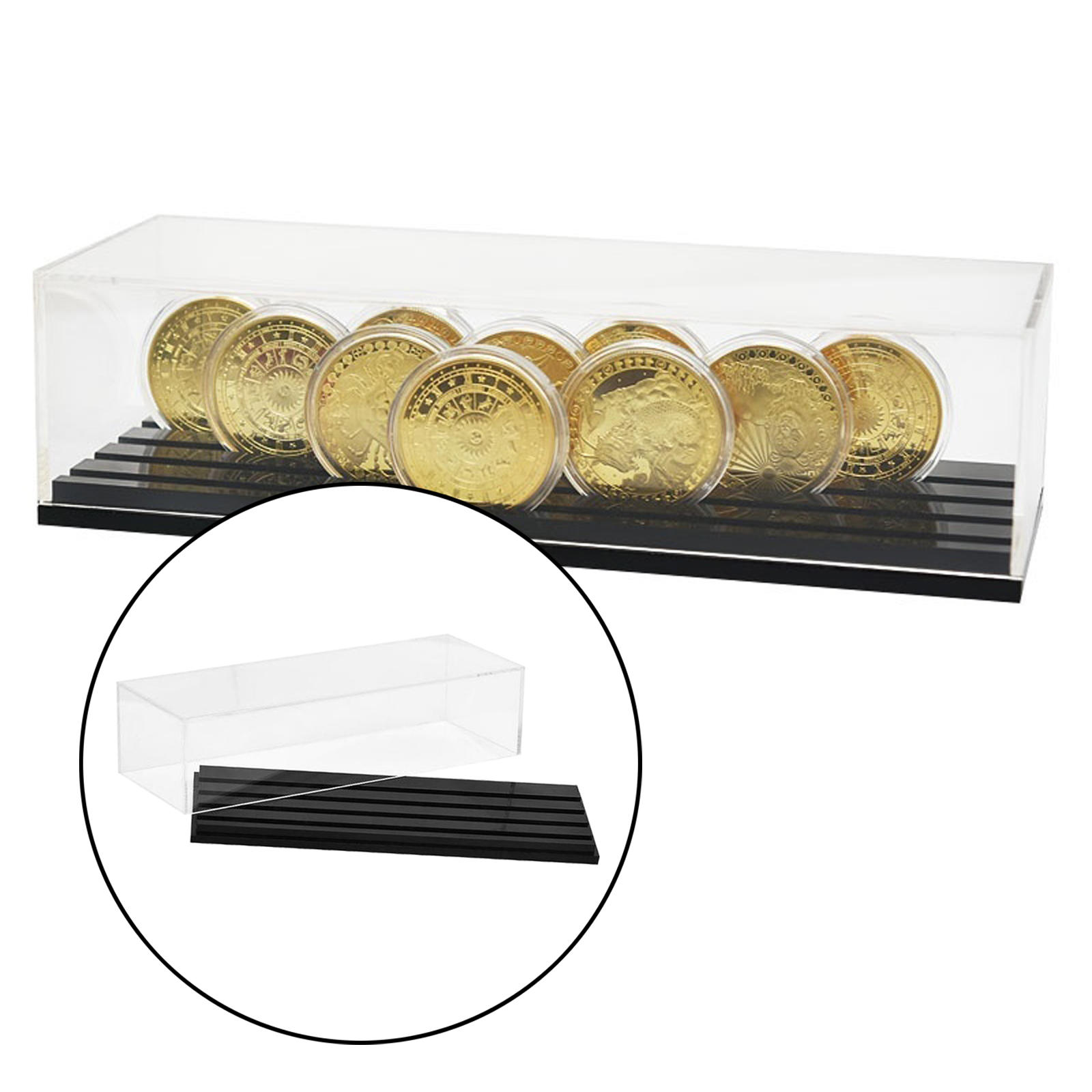  Challenge Coin Display 4 Row Commemorative Coin Display Rack Holder