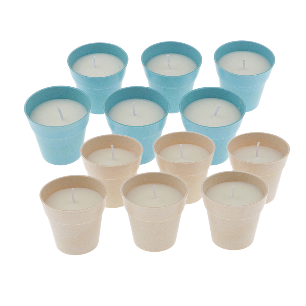 6x Scented Candles Natural Soy Wax Portable Travel Home Candle With Plastic Box