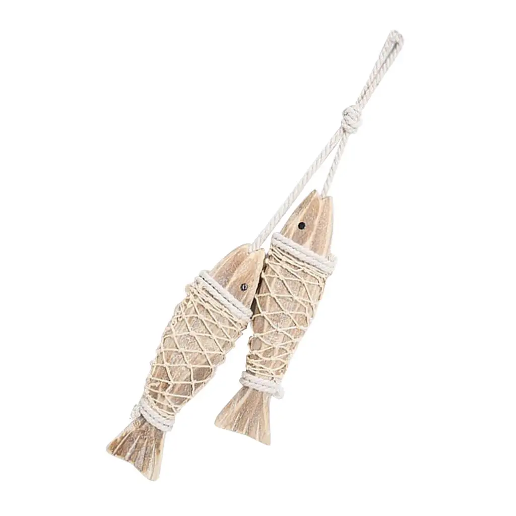 Hanging Wooden Rustic Home Beach Word Decor Wood Fish House Wall Decor