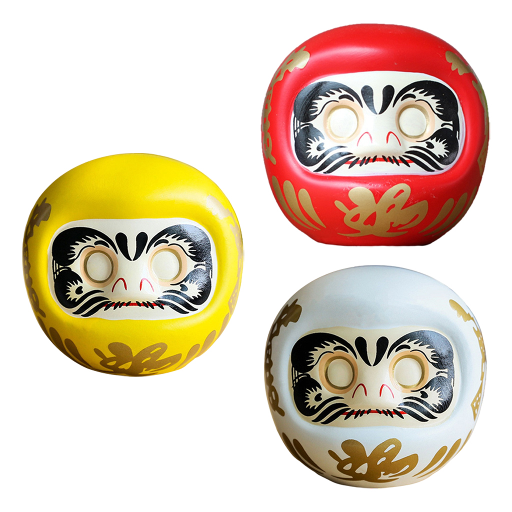 Japanese Ceramic Daruma Doll Lucky Cat Fortune Ornament Money Box Office Tabletop Feng Shui Craft Home Decoration