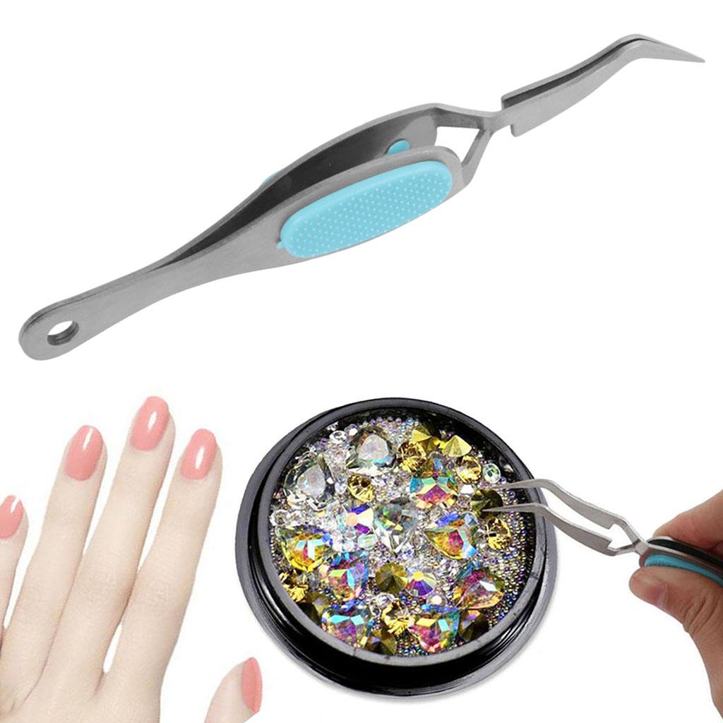 Tweezers X-Shaped Jewelry Clip Easy Clean for Nail Art Extension Nail Girl Manicurist