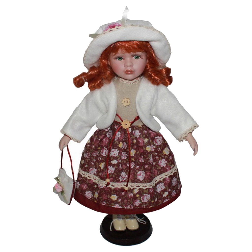 Handmade Victorian Porcelain Doll Collectible 16inch Porcelain Doll Figurine