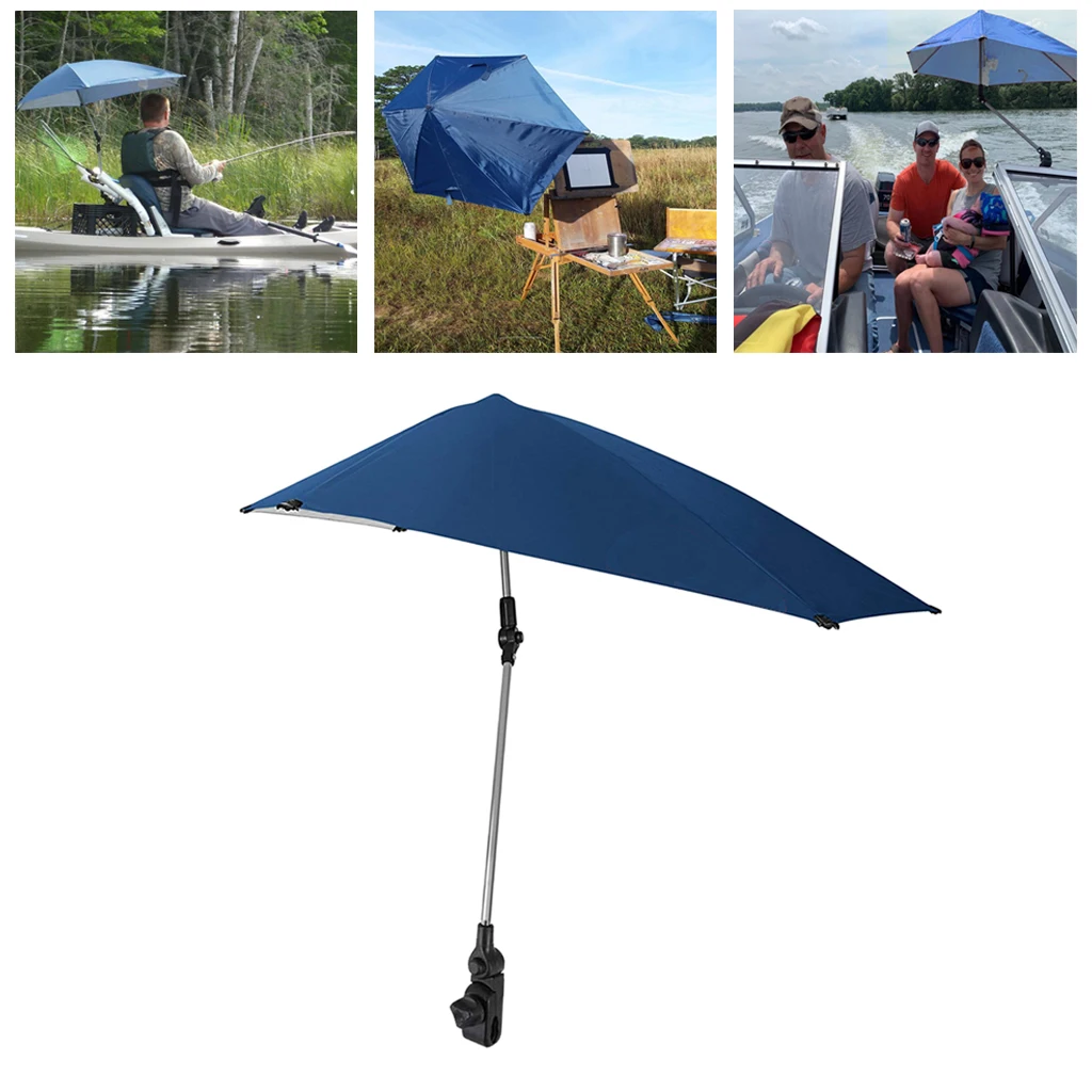 Foldable UPF 50+ Adjustable Clamp-on Beach Umbrella Protection] for Chair
