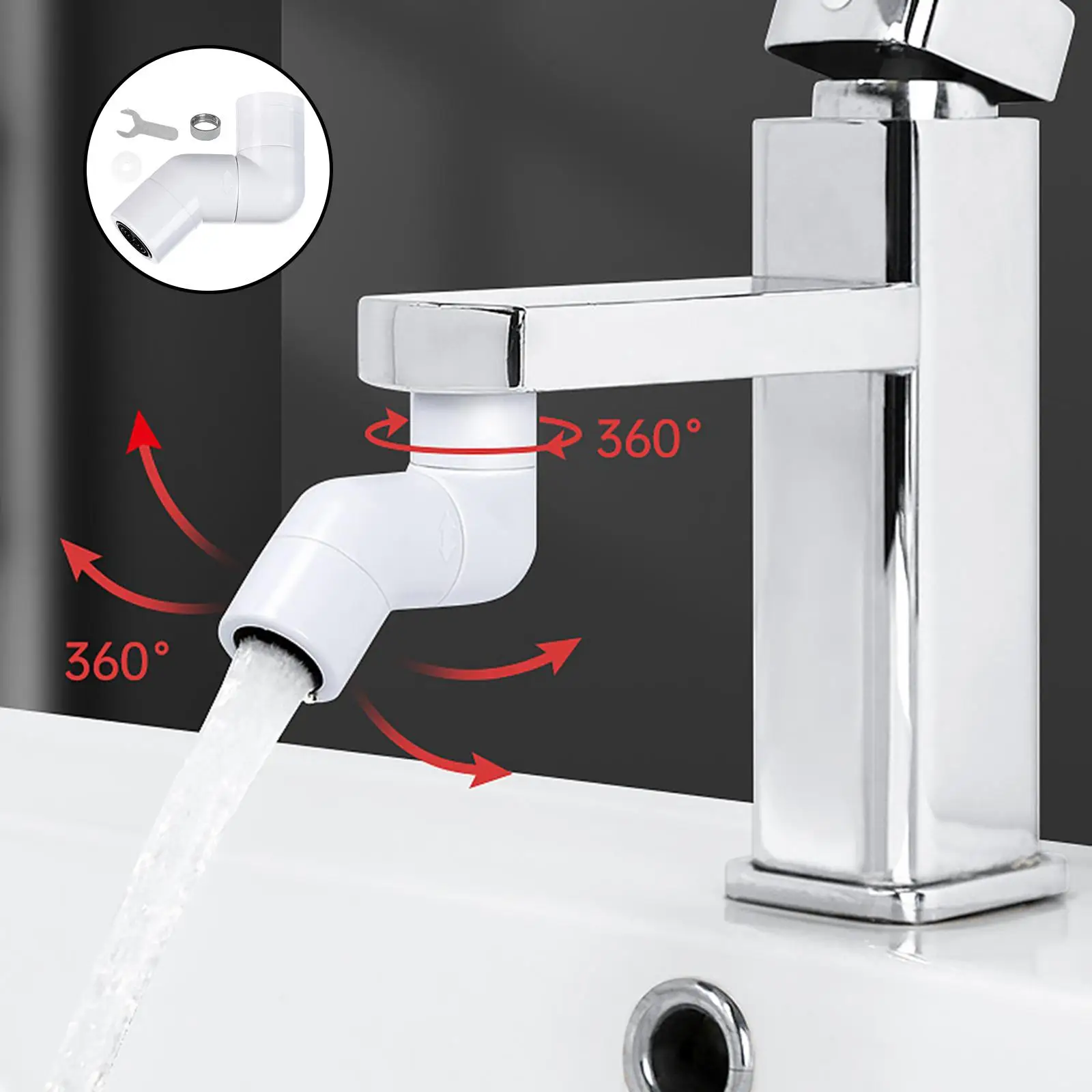 Universal 720 Degree Faucet Head Tap Aerator 720D Rotation Splashproof Swivel Water Saving Faucet For Bathroom Embout Robinet