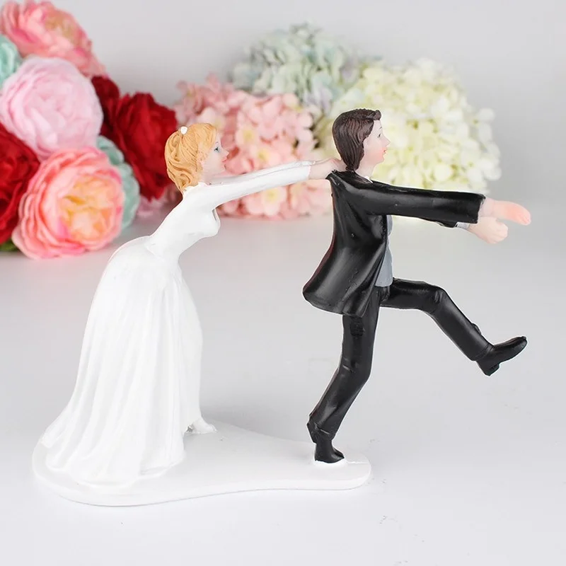 Romantico Sposo E Matrimonio Topper per Torta Divertente Resina Figurina  Dessert