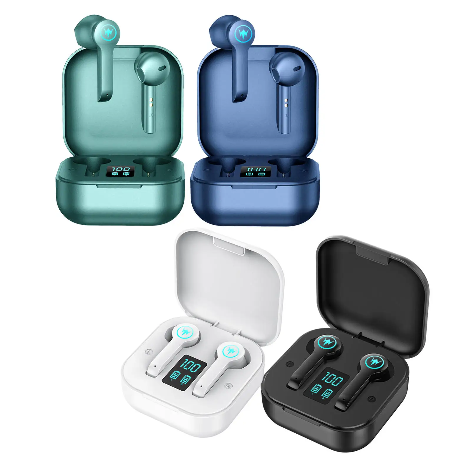 Waterproof Digital Display HiFi Sound Automatic Pairing in Ear Headphone Earbuds Bluetooth 5.0