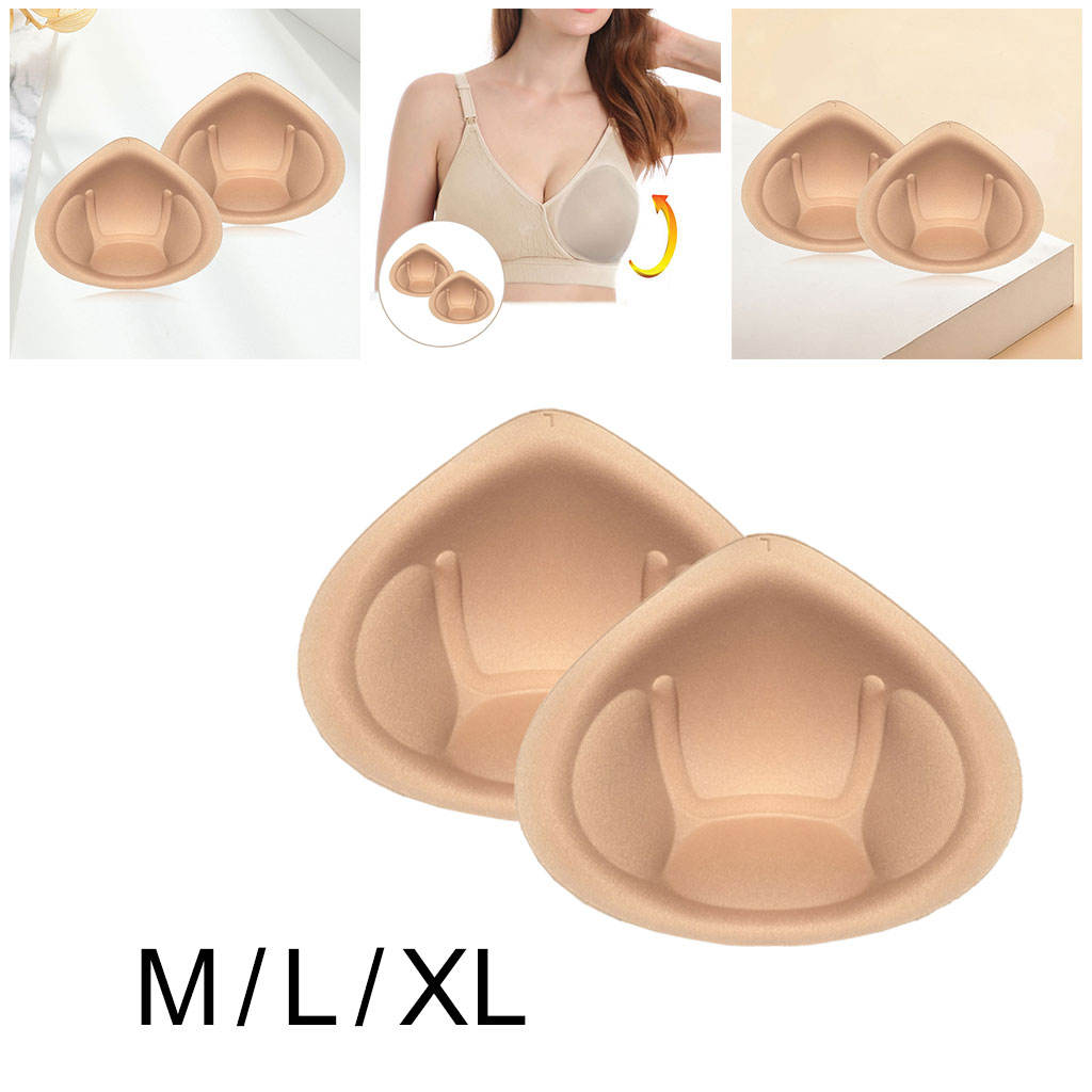 Bra Insert Pads 1 Pair Round Breast Enhancers,Invisible Bra Push Up Pad for Yoga Sports Bra