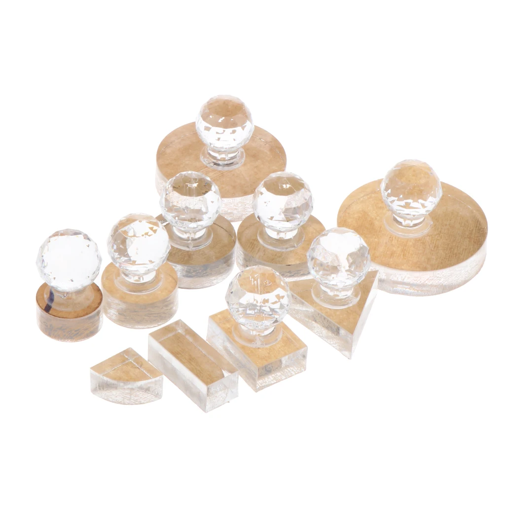 Glass Powder Press Stamp Tool Powder Press Mold Wax Seals Stamp Eyeshadow Foundation Blush Highlighter Palette Repairing Tool