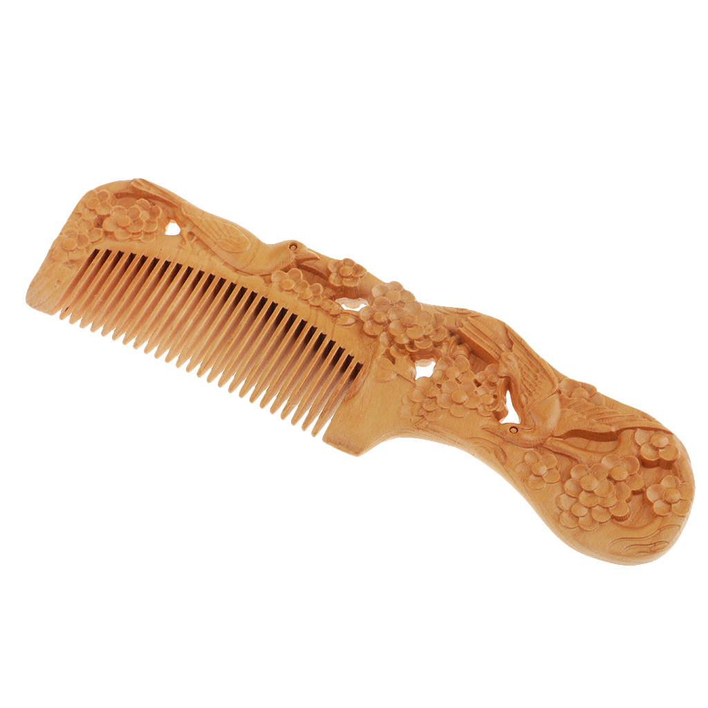 Handmade Wooden Comb Anti-Static Fine Tooth Comb Care Comb for Kids&Adults