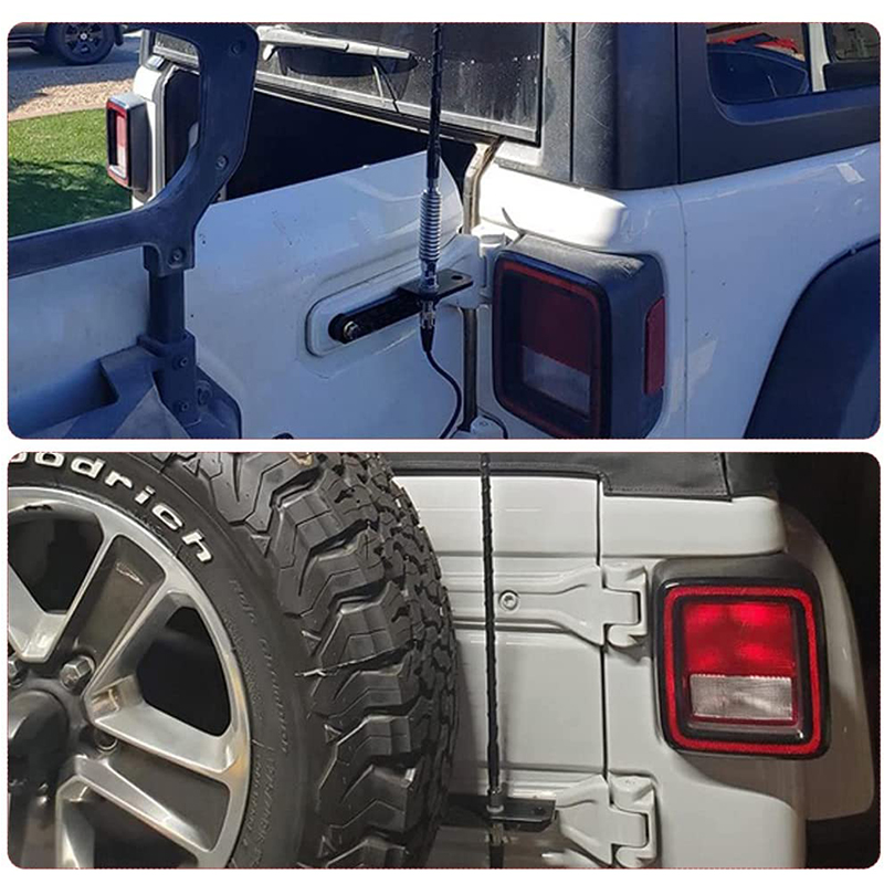 Tailgate Hinge Cb Antenna Mounting Bracket For Jeep Wrangler Jl Jlu  2018-2021 Rear Door Flag Whip Mount Aerials Antenna Holder - Exterior Door  Panels & Frames - AliExpress