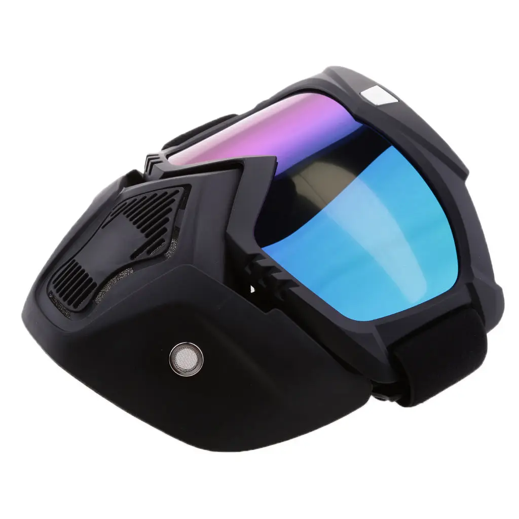 Motorcycle Riding Protector Helmet Goggles Detachable Shield Face 