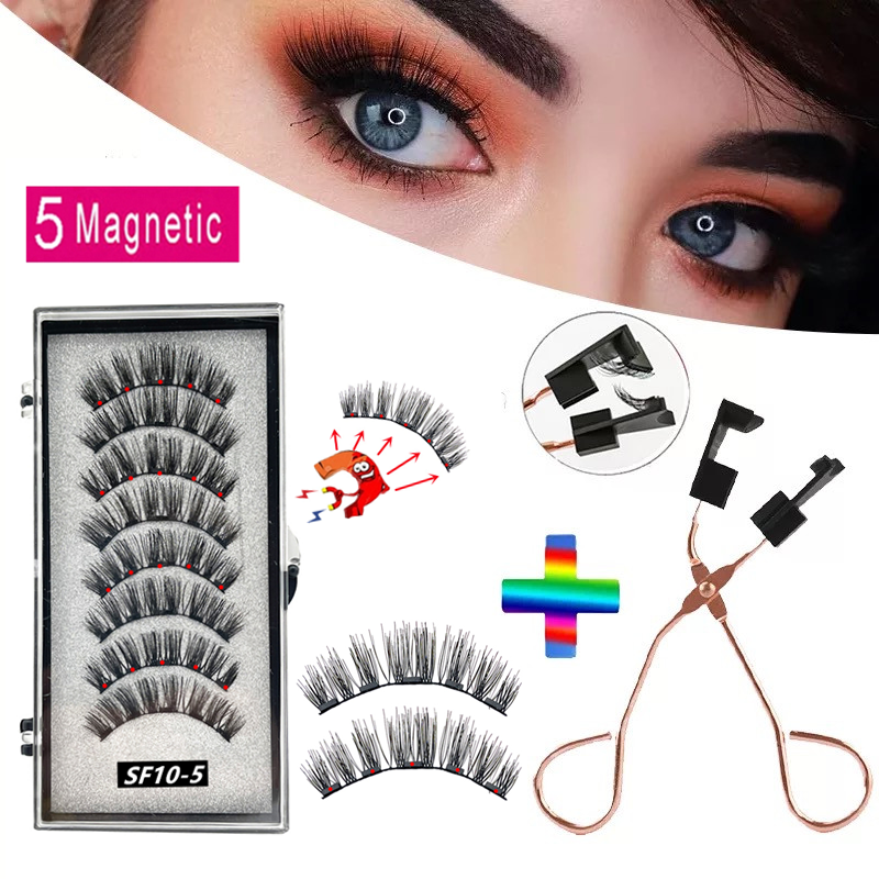 Best of 4 Pairs 5 Magnets 3D Magnetic False Eyelashes Handmade Artificial Faux Cils Magnetic Natural Mink Eyelashes With Tweezers Reviews & Tips