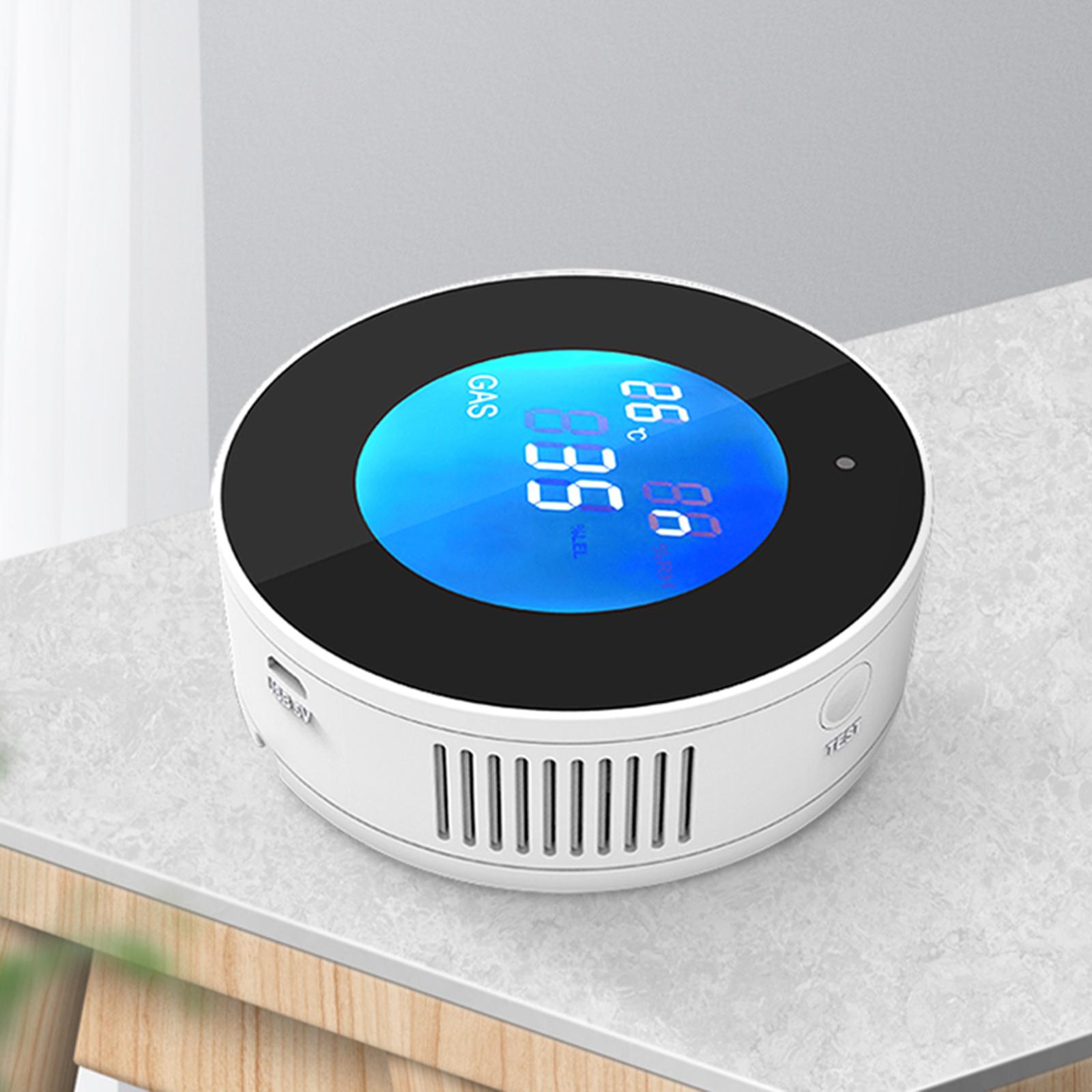 Smart WiFi Natural Gas Leak Detectors Alarm, Gas Sniffer Propane Monitor Sensor Warning High Sensitivity for Home Kitchen