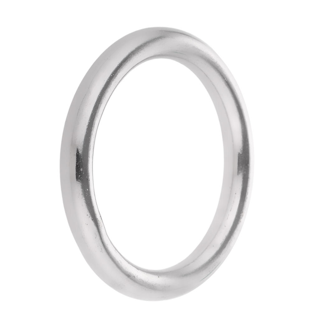 Seamless 304 Stainless Steel O Round Rings Circle Craft Webbing Kayak Canoes Marine Shade Sail Boat
