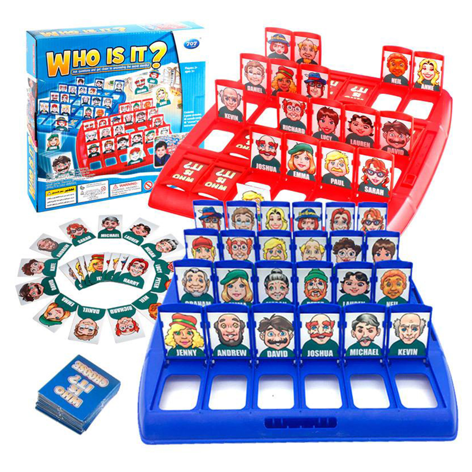 Fun Indoor Tabletop Who Is It Board Game Guessing Games Kids Adults Travel