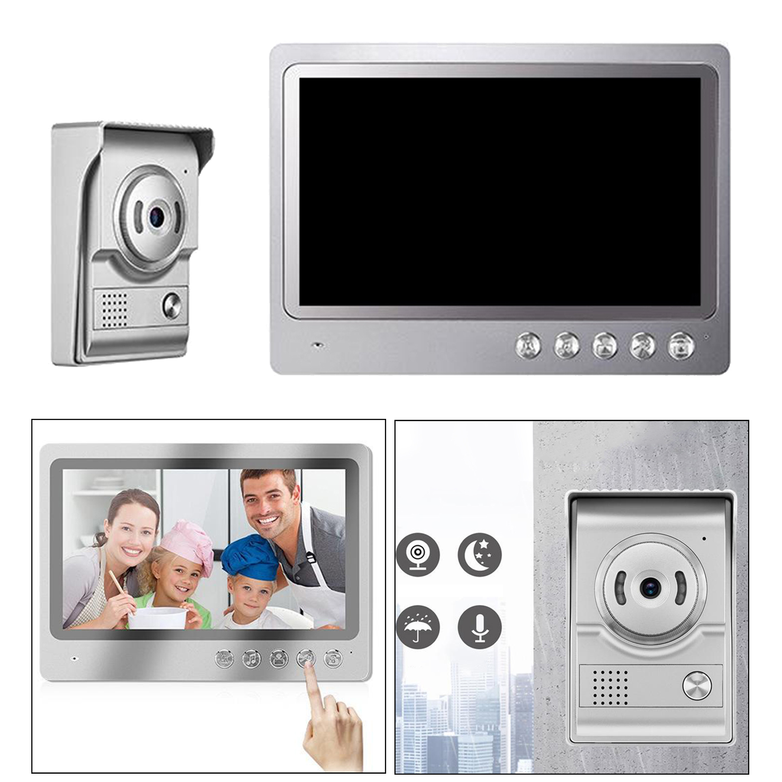Door Phone 9inch Camera Night  Support Smartphone Remote  Record