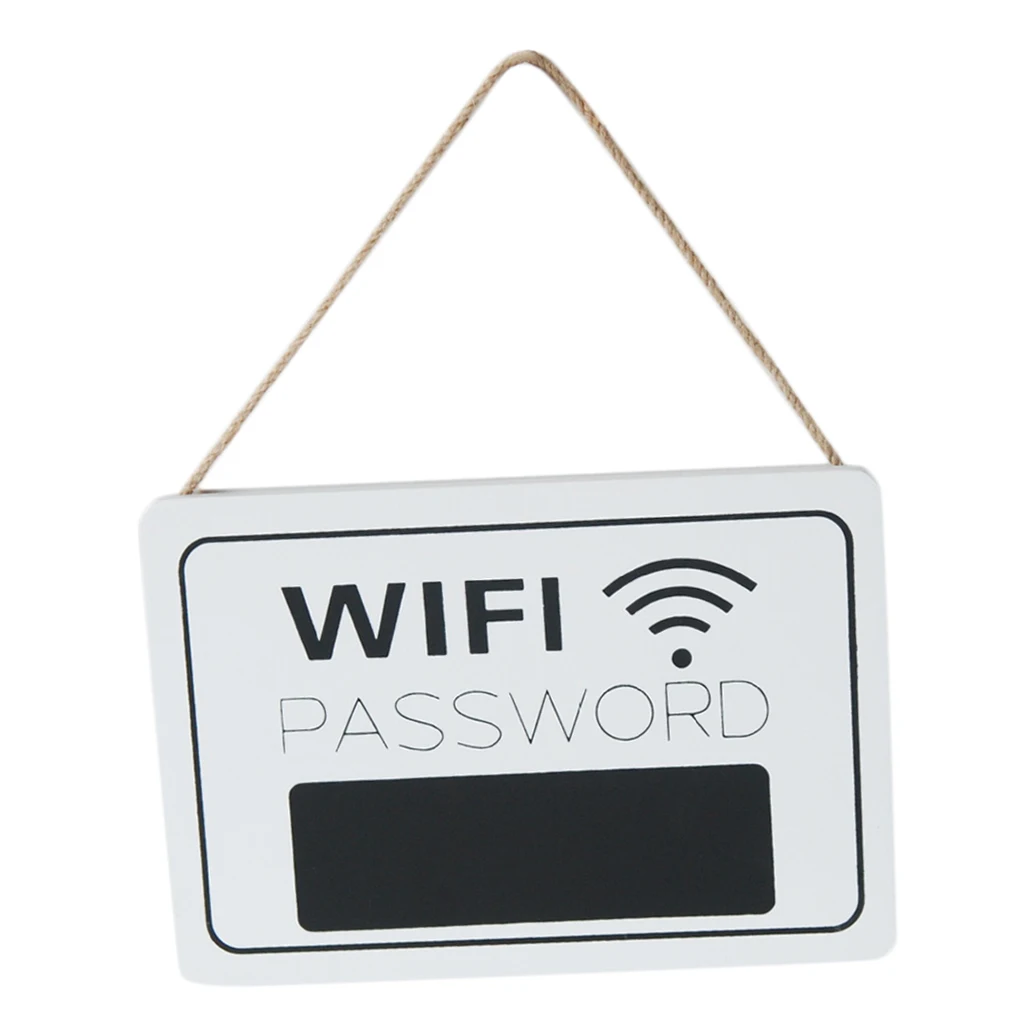 WiFi Password Chalkboard Hanging Plaque Sign for Store/Home/Bar Decoration