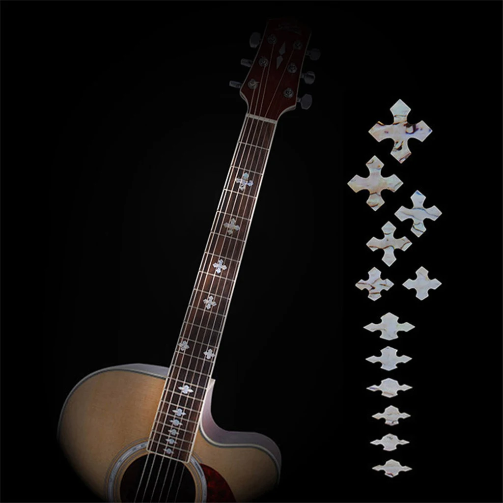 Guitar Inlay Sticker Bass Frets Fretboard Decal DIY Marker Cross Style