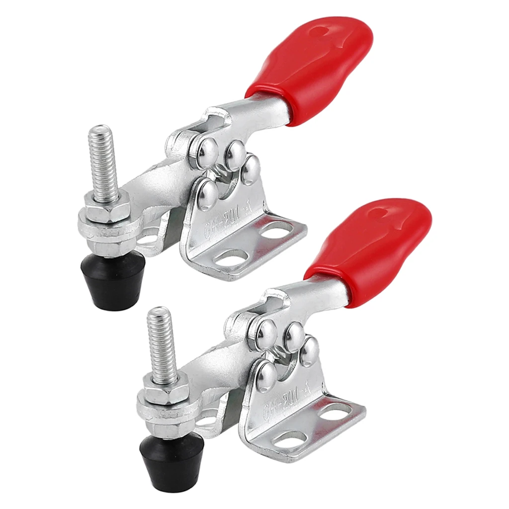 2pcs Horizontal Toggle Clamp Quick-Release Toggle Clamps Set Woodworking Fix Clip Tool for Carpentry Hand Tools