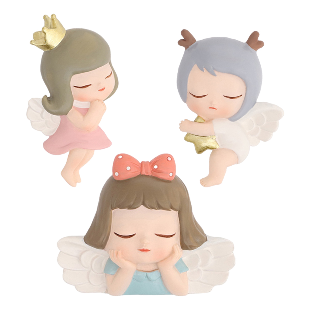 Resin Wall Sticker Decorative Bedroom Angel Switch Decor Paster Nursery Room