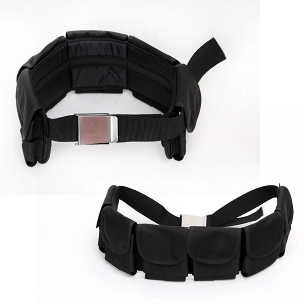 Nylon Diving Weight Belt with Weights Pockets 4.4lbs/Pouch Waist Strap Webbing
