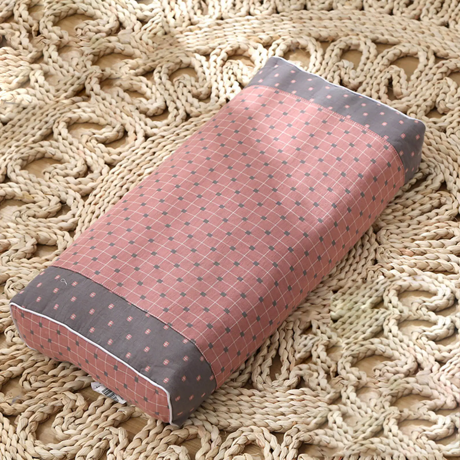 Buckwheat Pillow Uniformly Filled Adjustable Height Good Air Permeability Organic for Back Sleeper Neck Support