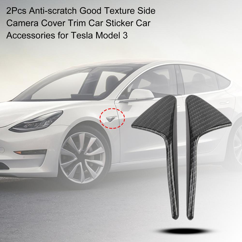 2 шт., наклейки на боковую камеру Tesla Model 3 | AliExpress