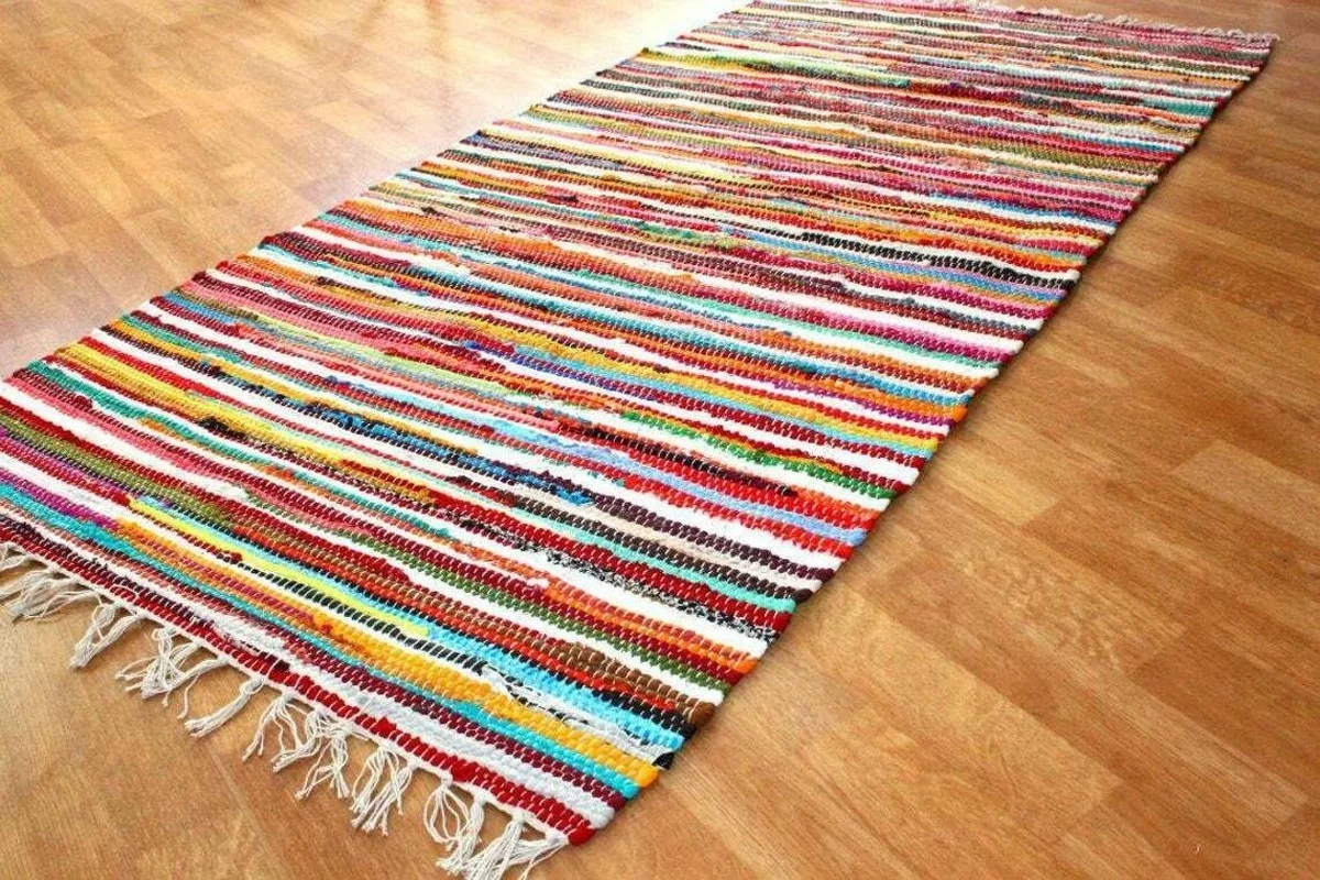 Chindi Rug Small X Large Handmade Woven Effect Floor Mat Recycled Cotton Runner 