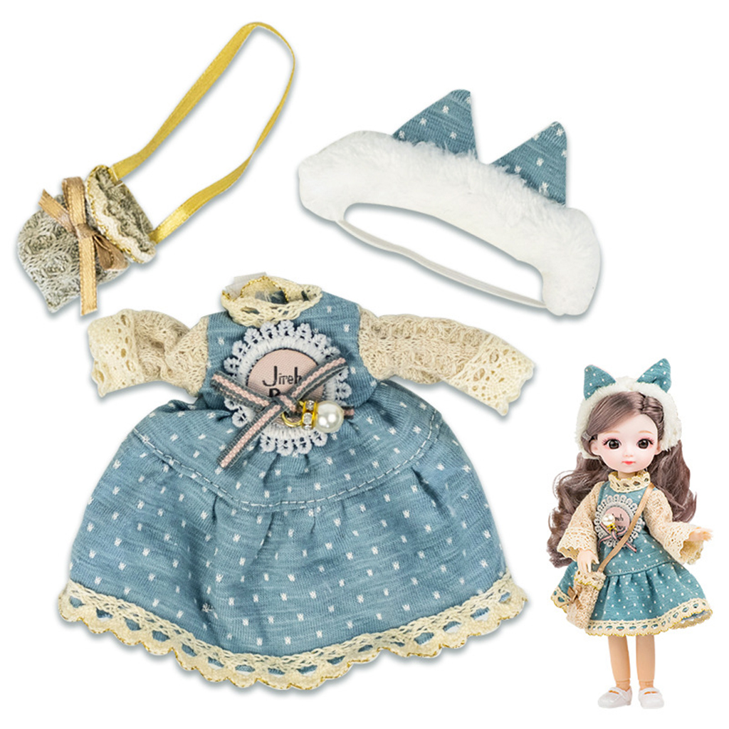 Beautiful Dolls Clothes Mini Dress Clothing DIY Dress Up 20cm Party Dresses Girl Doll No Doll