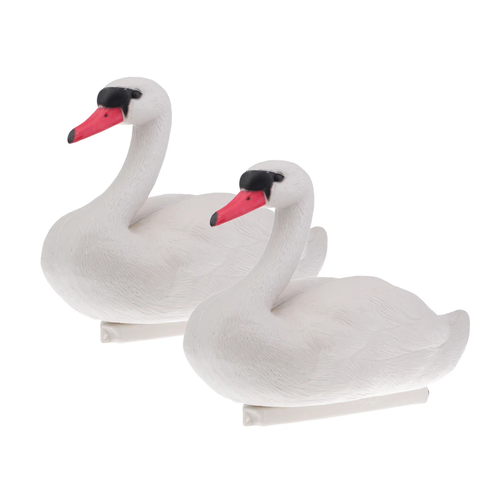 2 Pieces, Floating Swan Decoy, for Hunting, Fishing, Garden Decors, Pest Scarer, 2 Pieces, Floating Swan Decoy, for Hunting, Fishing, Garden Decors, Pest Scarer,