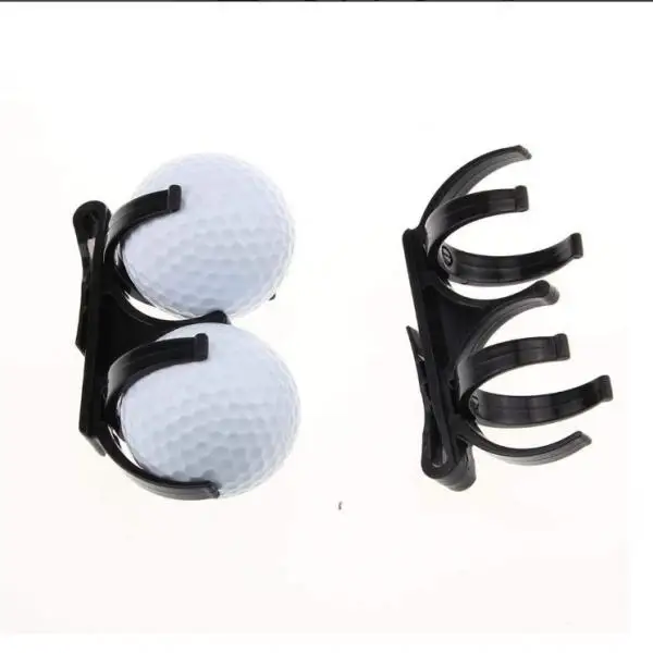 45x88mm Golf Ball Holder Clip Pro with Quick Release Claws Black for 2 Balls