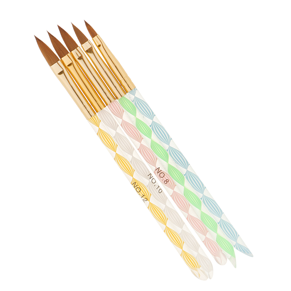 5pcs Arcylic Nail Art Gel Design Pen Painting Gradient Brush Drawing Tool
