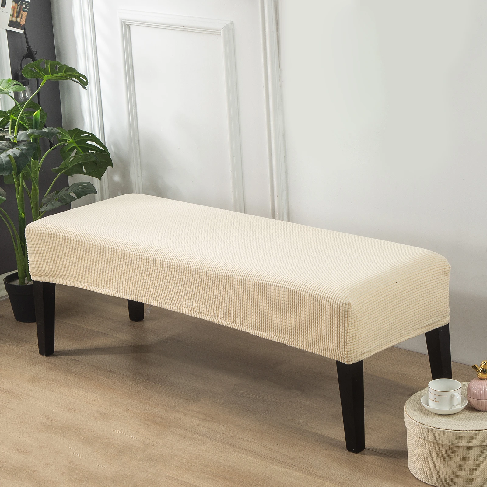 Polyester Jacquard Fabric Bench Cover Bench Slipcover, Easy Install