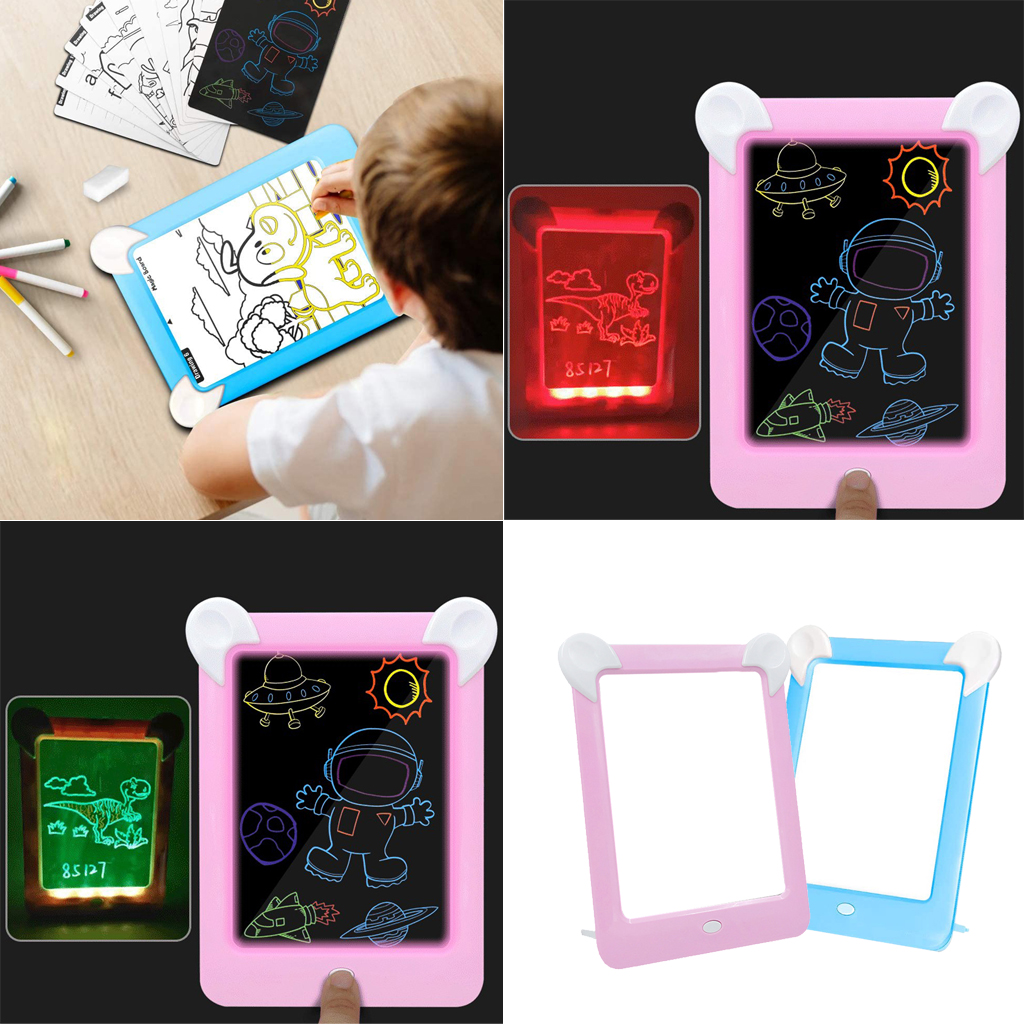 LED Luminous Drawing Board Graffiti Doodle Drawing Tablet, Kids Educational Toys