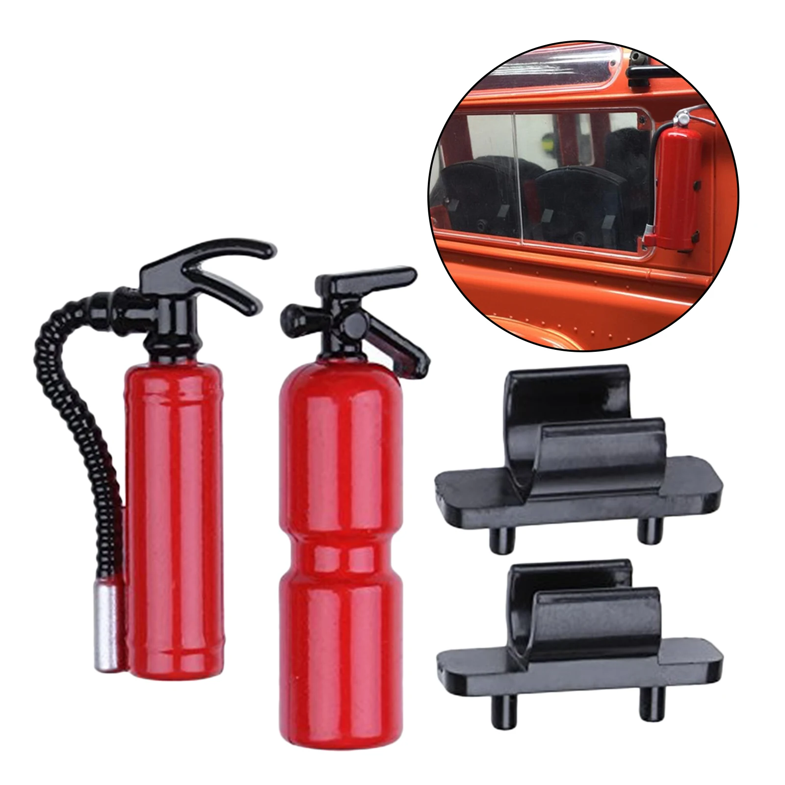2x Fire Extinguisher for D90 SCX10 D110 Wrangler 1:10 RC Crawler Parts