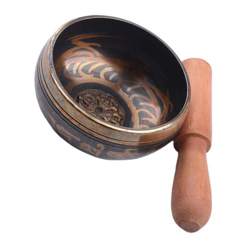 Handmade Tibetan Singing Bowl Set - With Mahogany Mallet - Promotes Peace and Mindfulness - Exquisite Gift