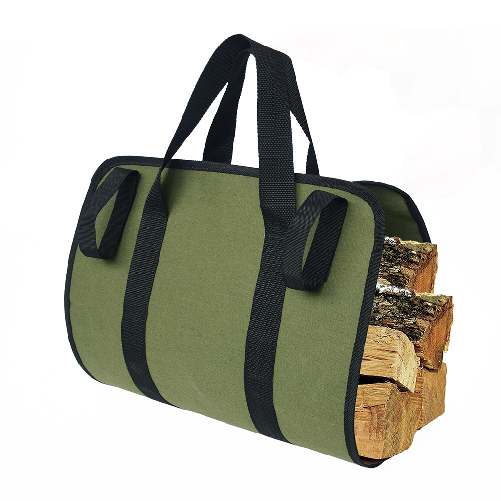 Extra Large Waterproof Firewood Log Carrier Canvas Firewood Holder Indoor with Handles for Easy Carry