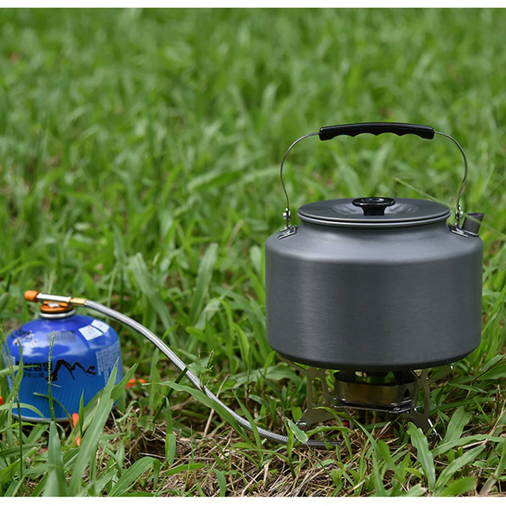 Outdoor 2L Portable Water Kettle Camping Hiking Teapot Coffee Pot with Storage Bag