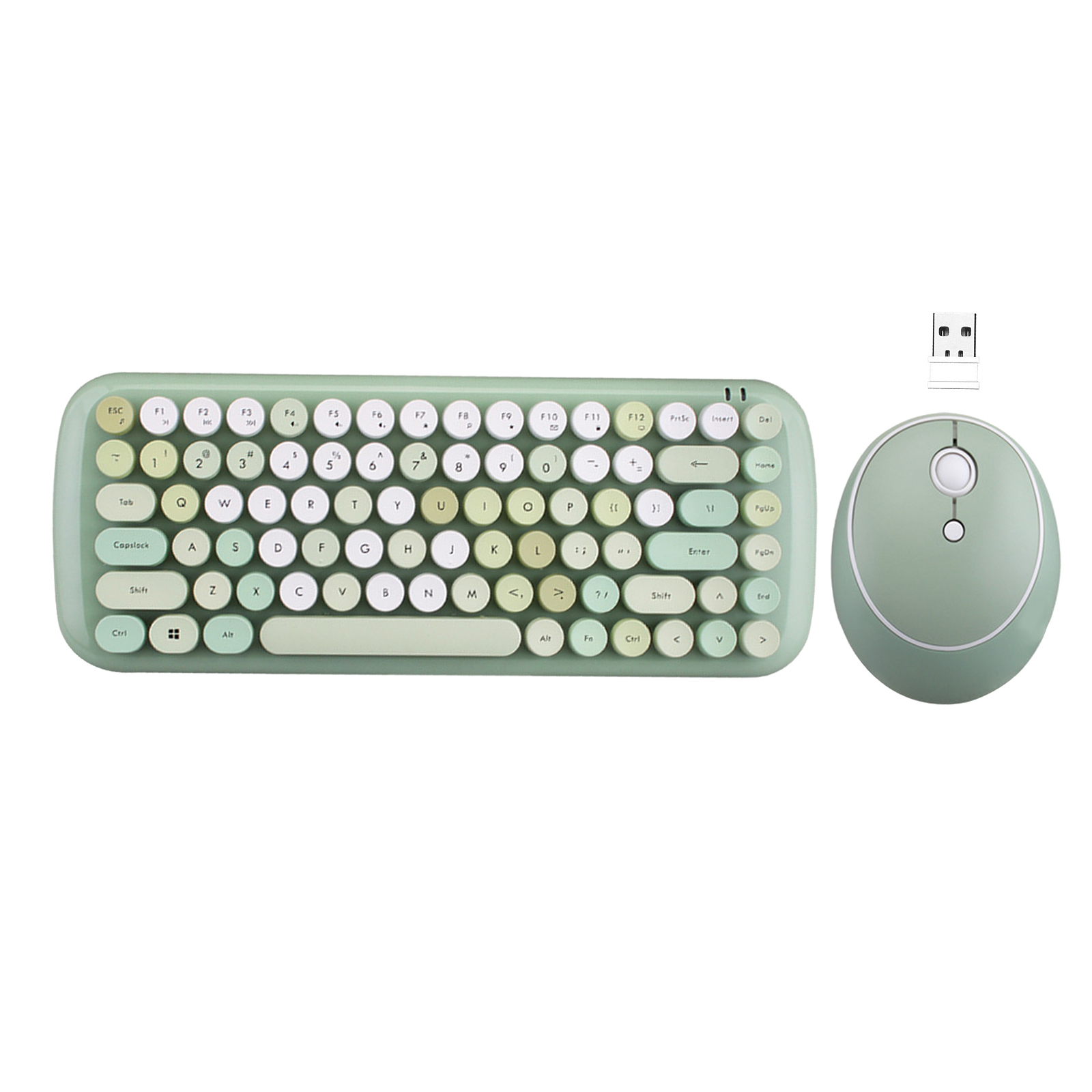 Cute Wireless Keyboard And Mouse Combo 84 Keys 1600dpi For PC Laptop Desktop